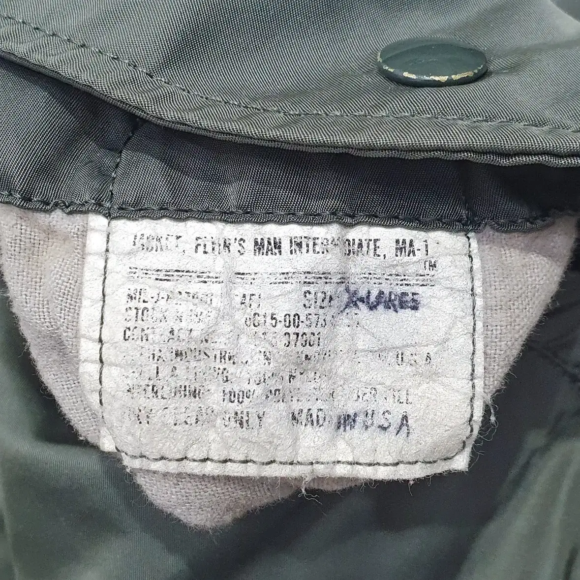 알파인더스트리 ma-1 xl 90s made in usa 110