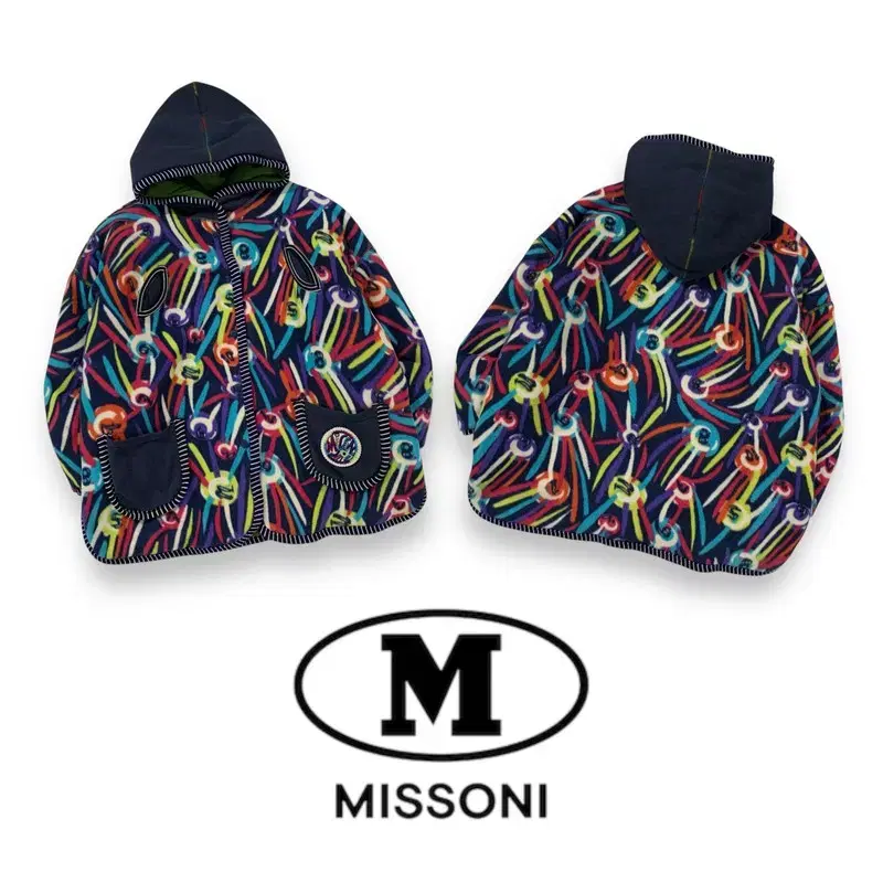 Missoni Patterned Heavy Hooded Jacket S04209