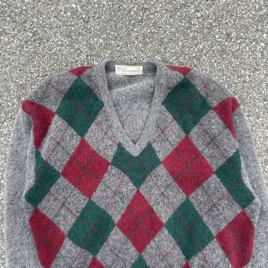 아가일 울 니트 스웨타 argyle Wool knit sweater