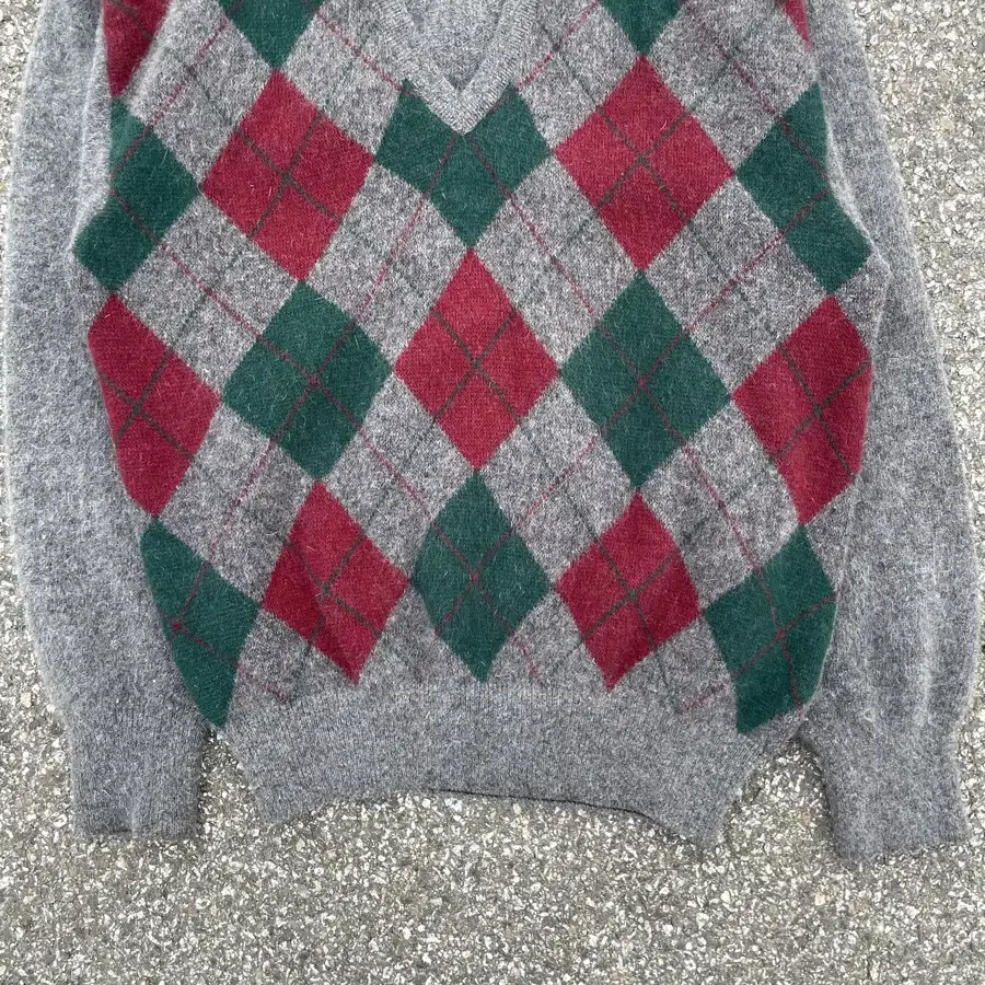 아가일 울 니트 스웨타 argyle Wool knit sweater