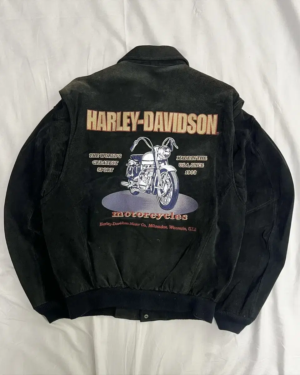 90s Harley-Davidson Rider Jacket Leather Jacquard