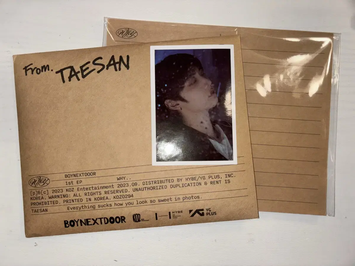 boynextdoor why letter unsealed album taesan