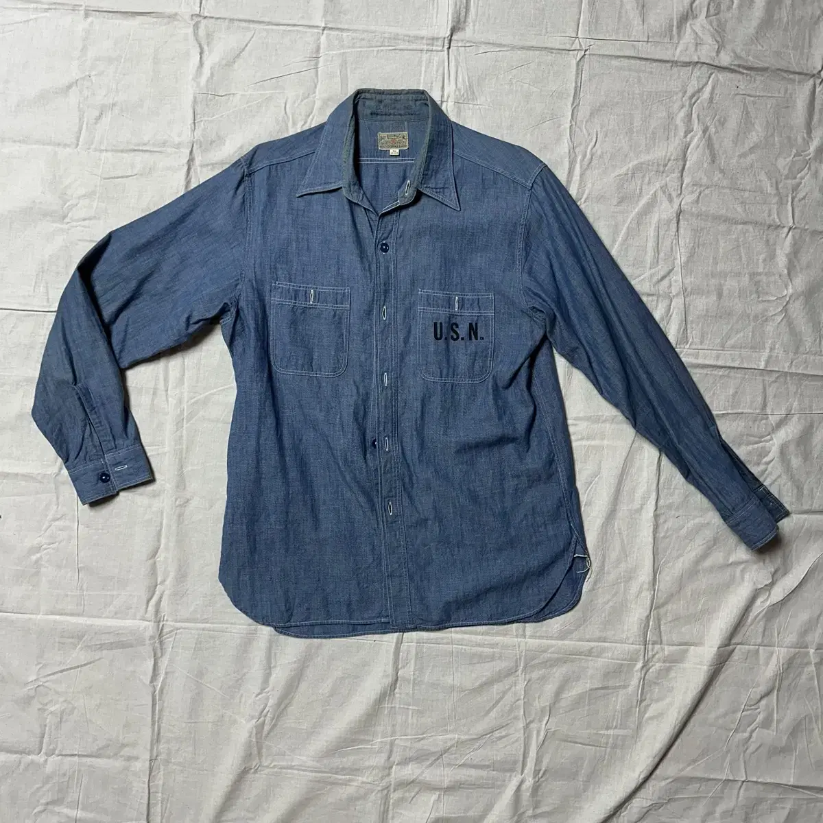 Burleson Chambray Shirt Vintage 15 1/2