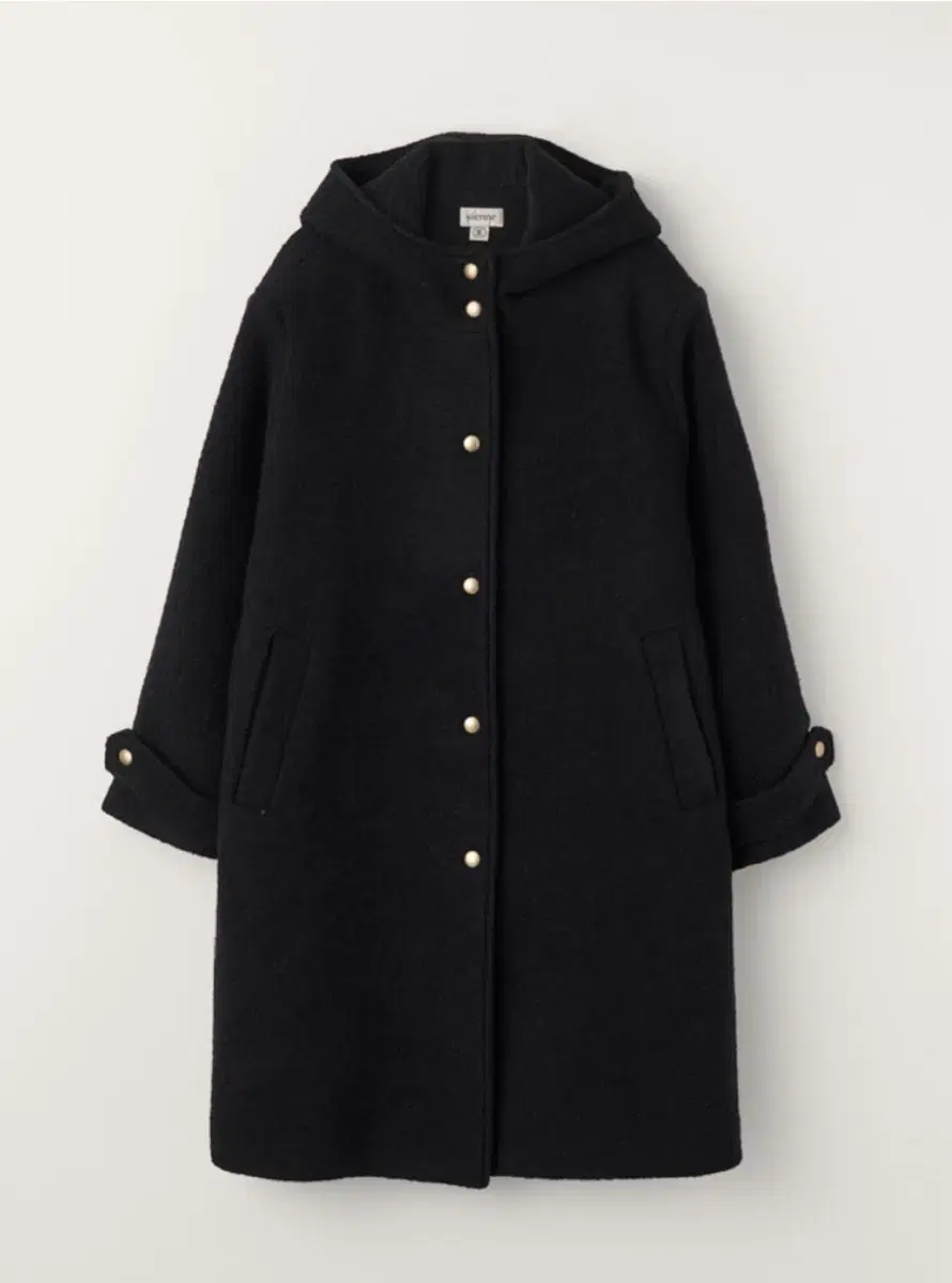 시엔느 후드코트 swedish noir hoodied coat