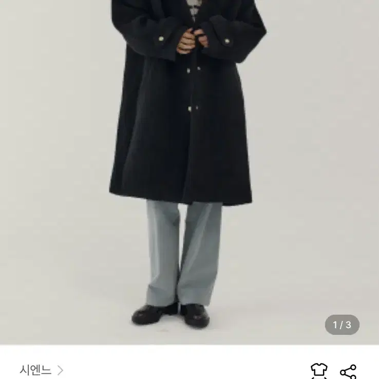 시엔느 후드코트 swedish noir hoodied coat