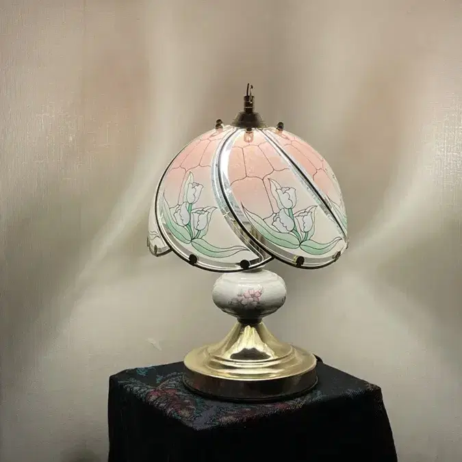 Pink antique lamp