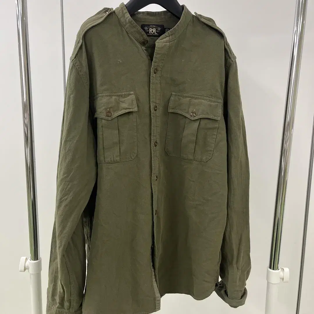 Extremely Fine RRL Double L Military Epaulette Shirt