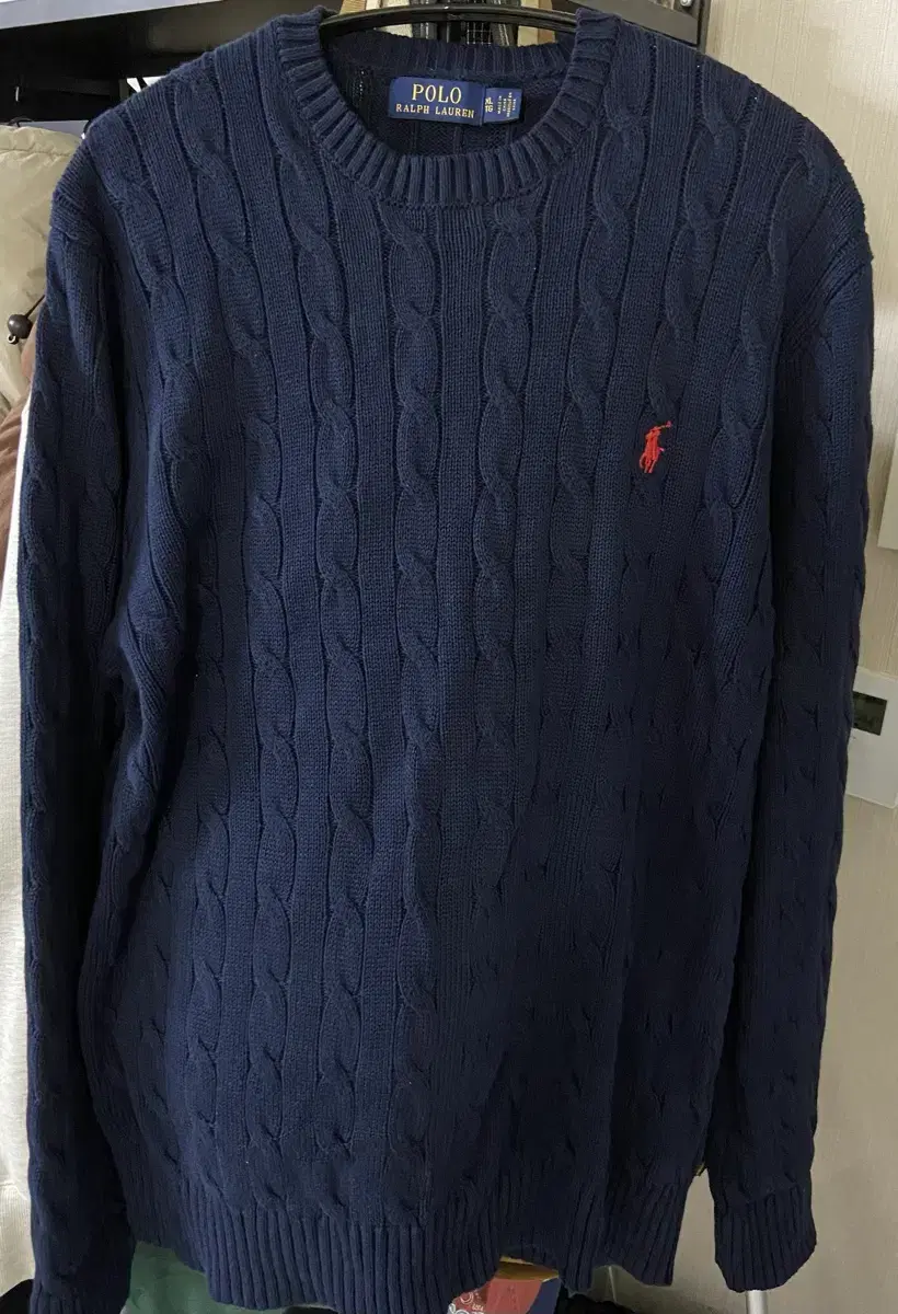 [XL] Polo Ralph Lauren Cable Knit Navy