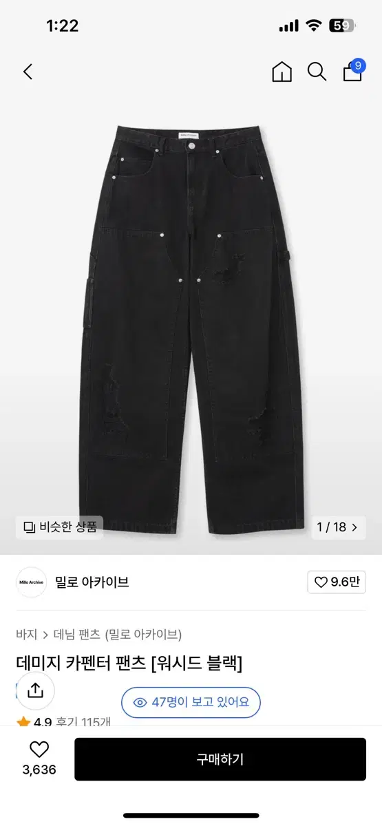 Milo Archive Damage Carpenter Pants M