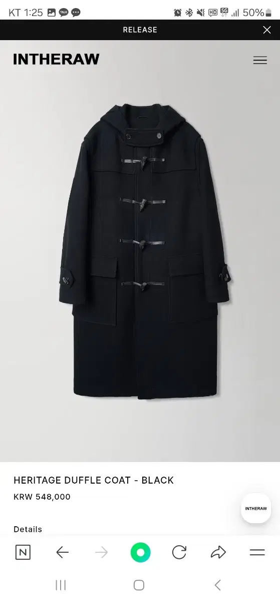 In-the-Low Duffel Coat Quick sale