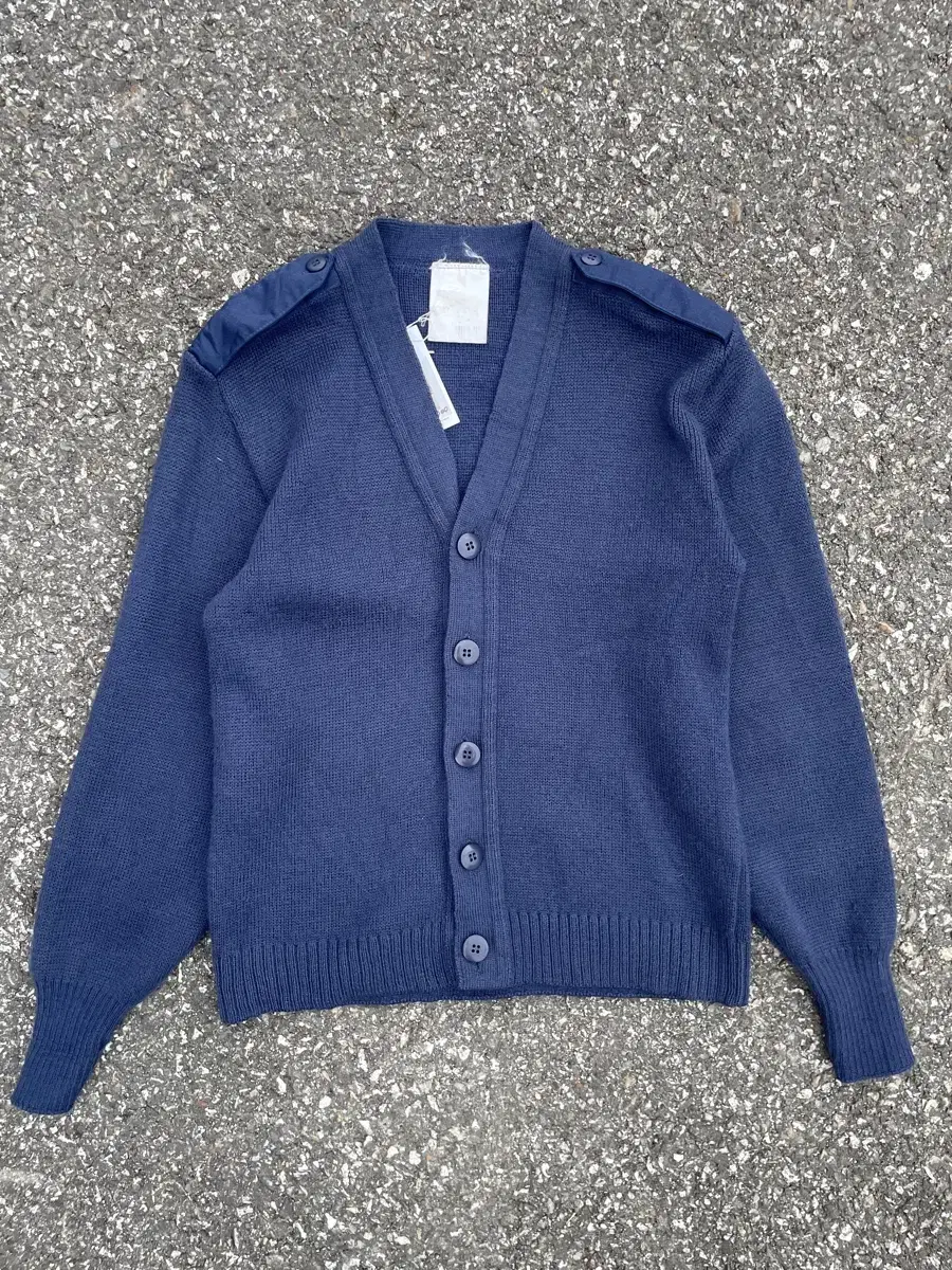 Navy Military Cardigan