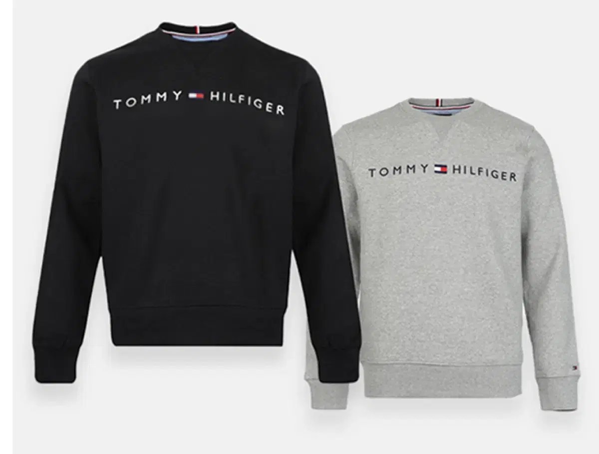 NEW) Tommy Hilfiger Roundneck Lettering Man-To-Man Black,Gray