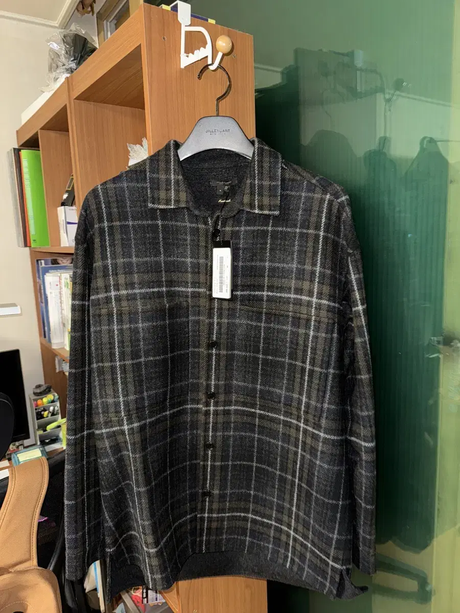 Jil Stuart new checked overcoat shirt