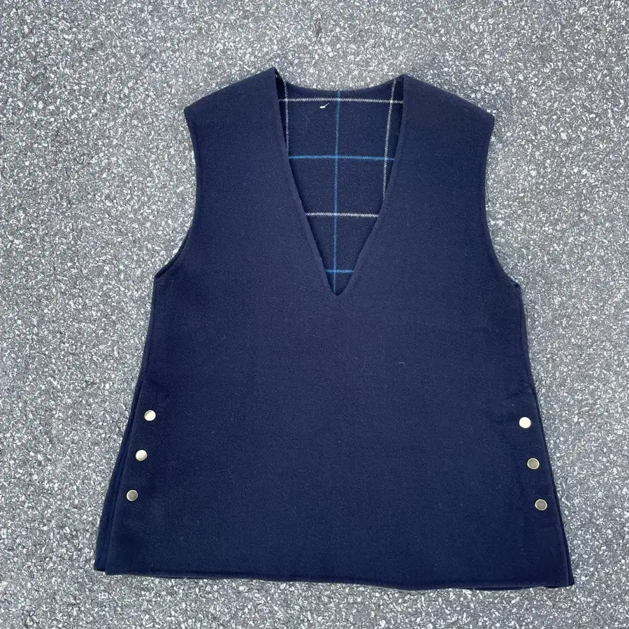 Wool Check vest