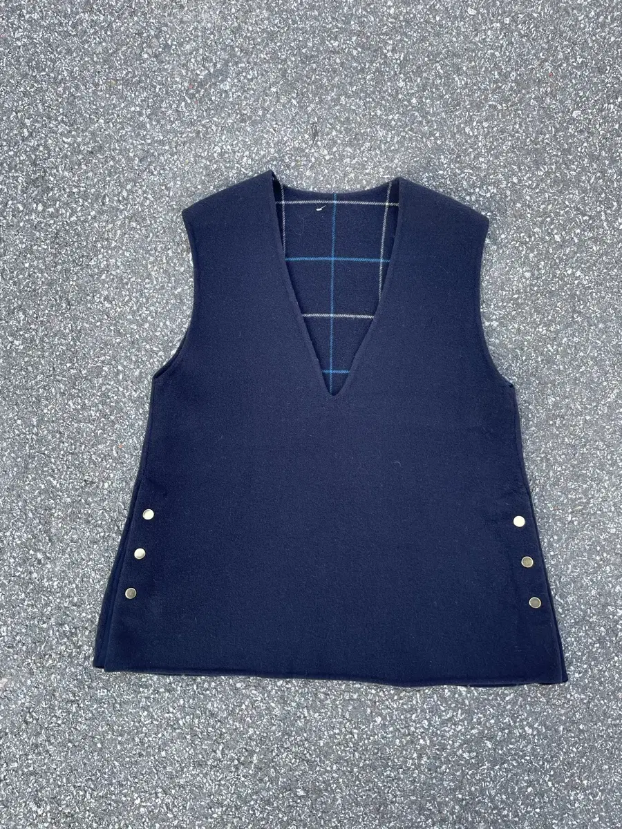 Wool Check vest