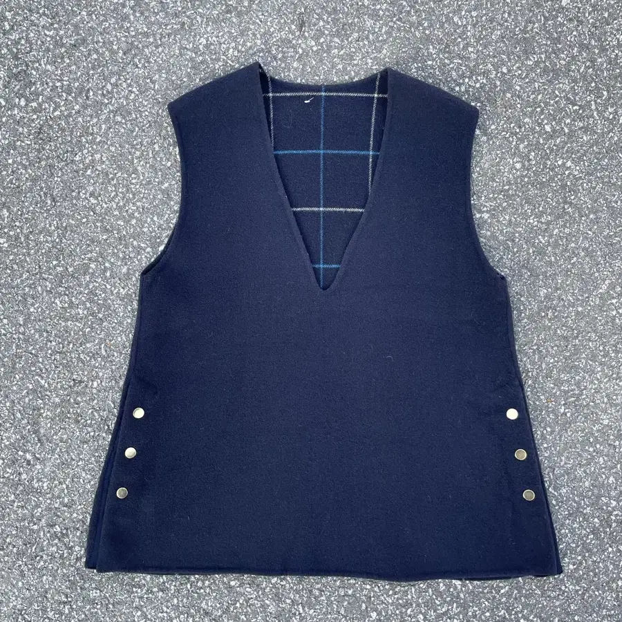 Wool Check vest