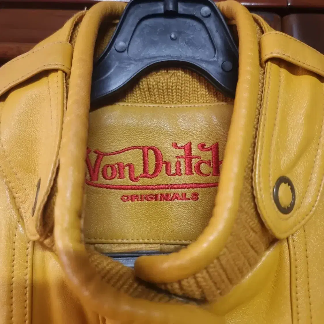 본더치(VONDUTCH) 빈티지 옐로우 커스텀메이드 램스킨 레더 자켓 S