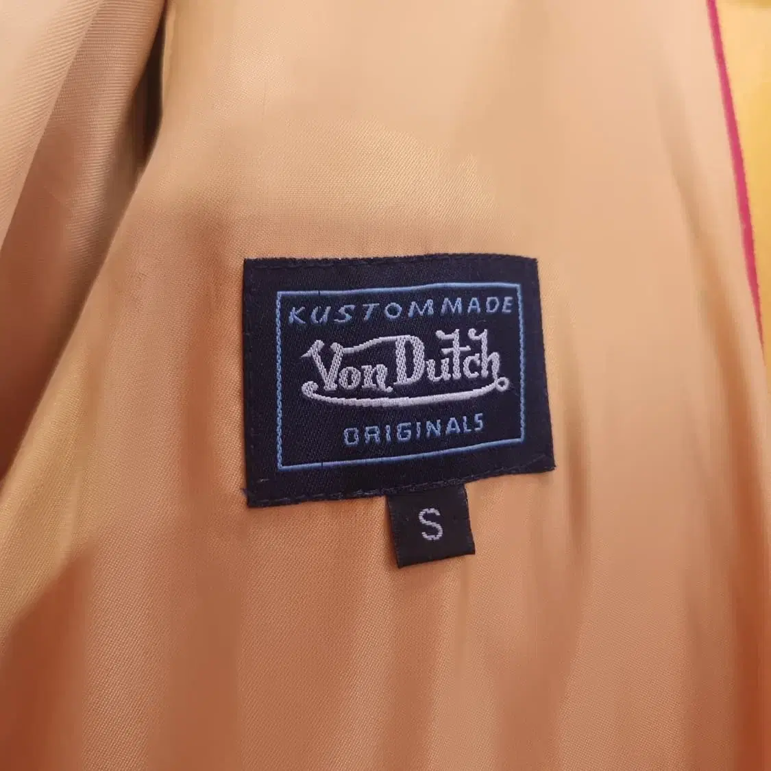 본더치(VONDUTCH) 빈티지 옐로우 커스텀메이드 램스킨 레더 자켓 S