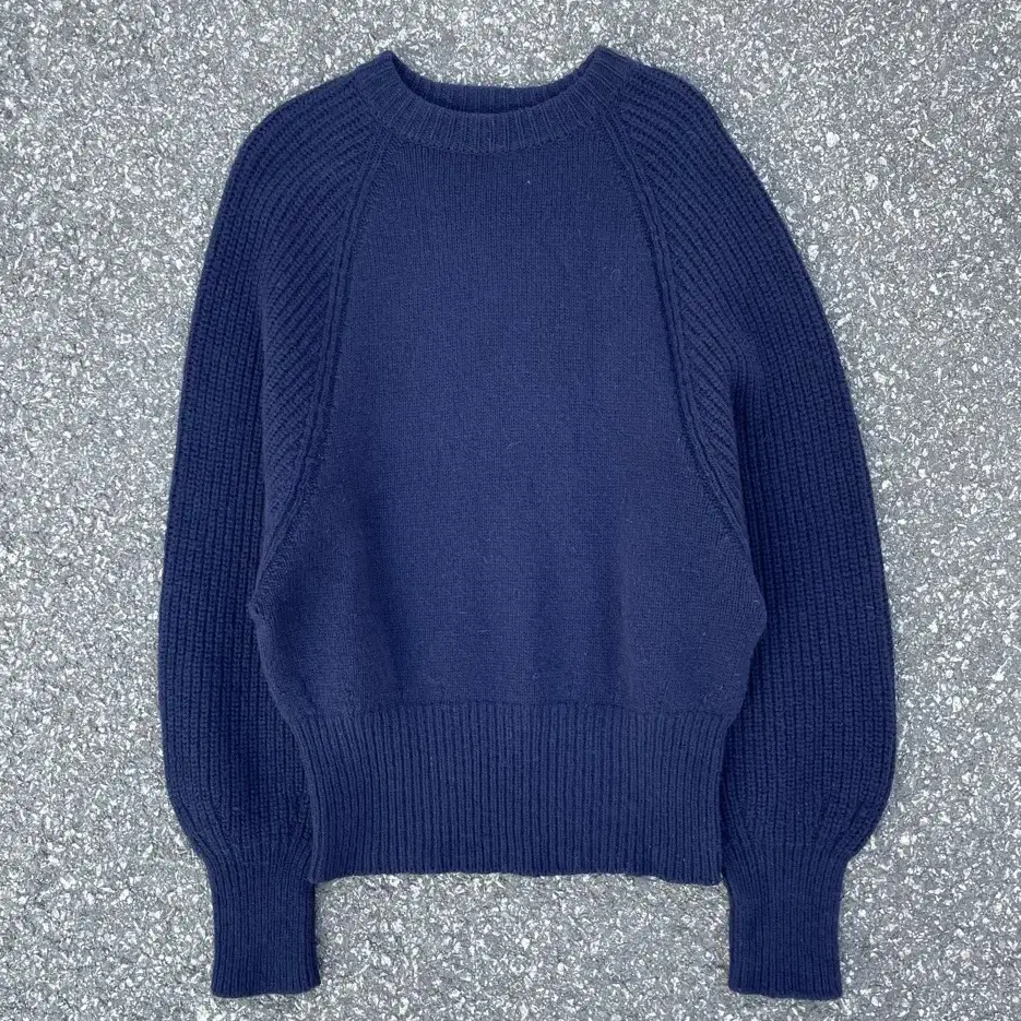 울100% Stingray Navy Wool Kint