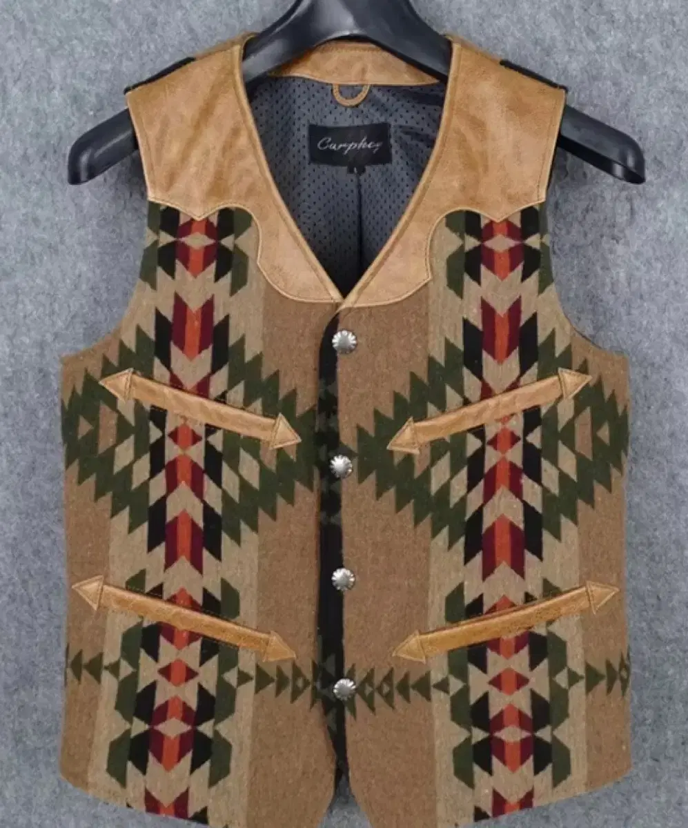 Cowhide Navajo Vest