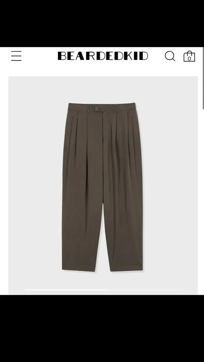 BEARDEDKID Banded silhouette pants Brown m