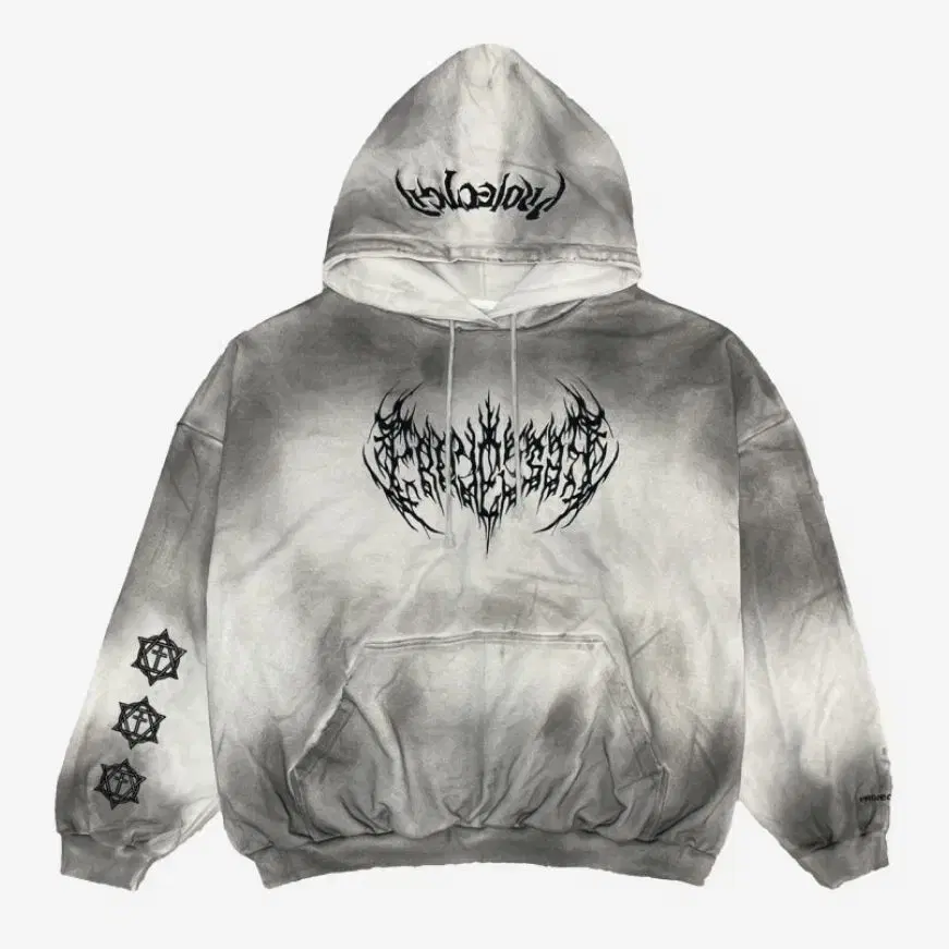 [1] Project GR Frizzy Grays Metallic Logo Hoodie Ivory