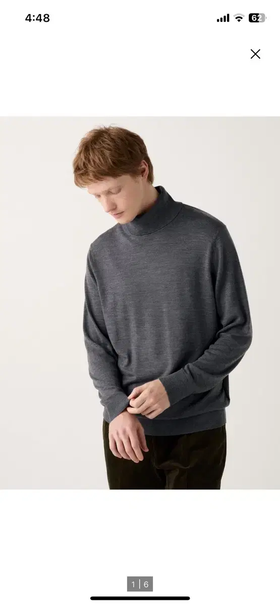 Uniqlo extra fine 100% American wool turtleneck.