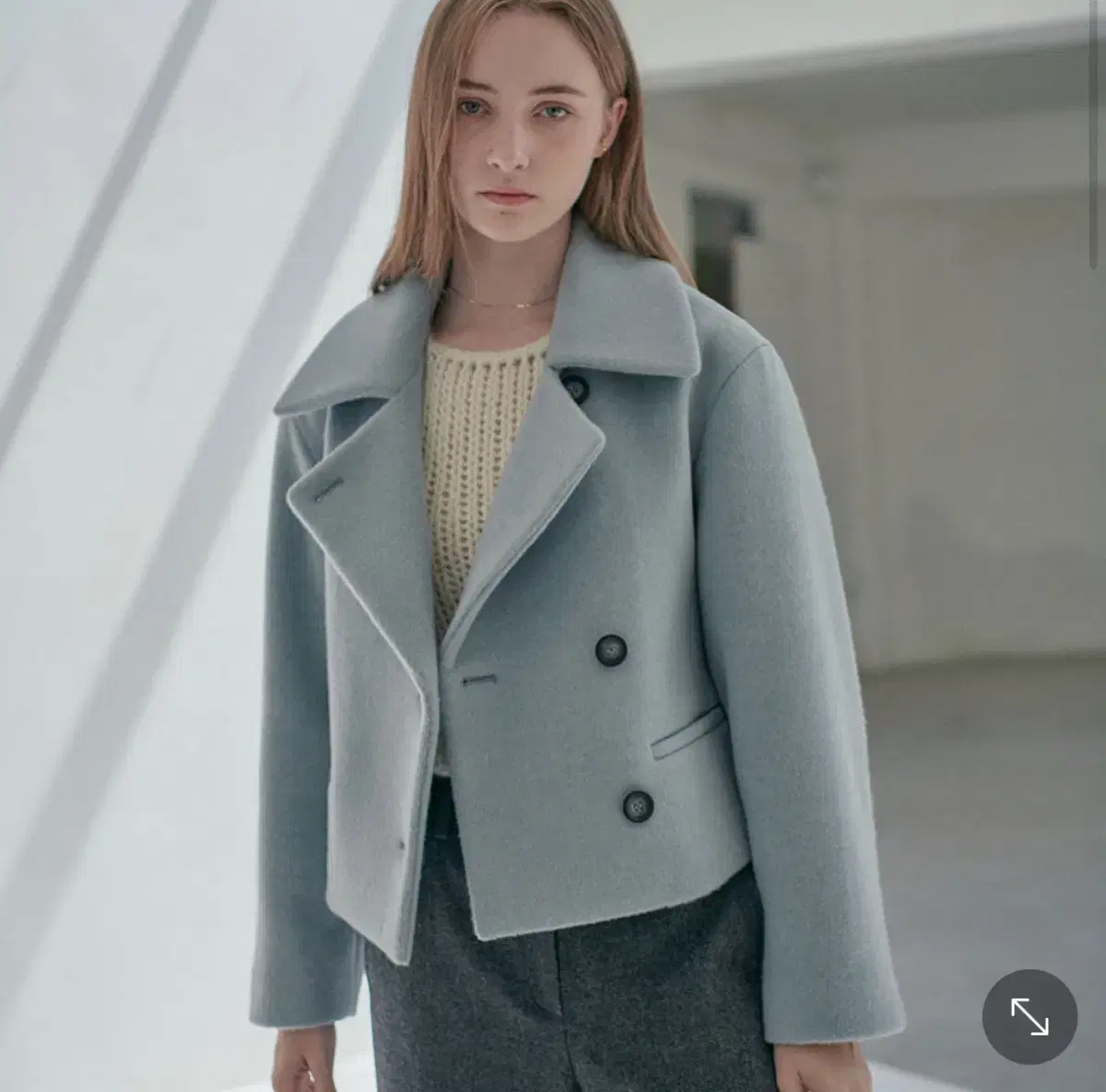 루에브르 캐시미어 크롭 코트 Cashmere Cropped Jacket