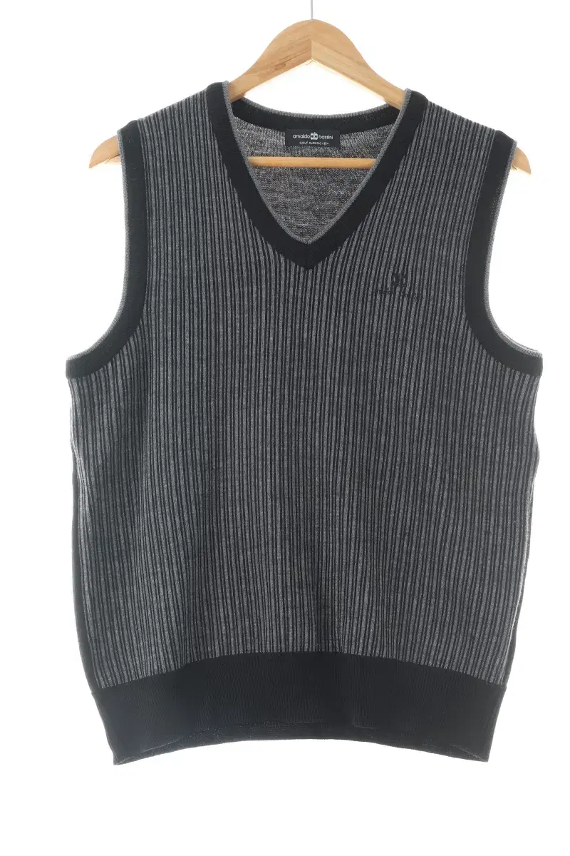 (M) BrandVintage Knit Vest Vest Wool Black Amekaji-10683