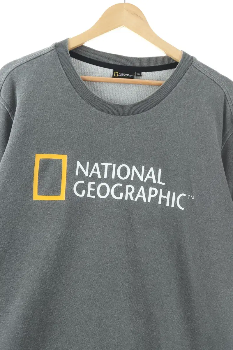 (3XL) National Geographic Man-to-Man T-Shirt Big Size Gre-10699