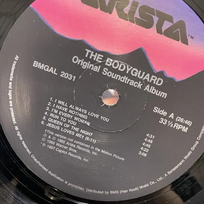 THE BODY GUARD LP / AA4624