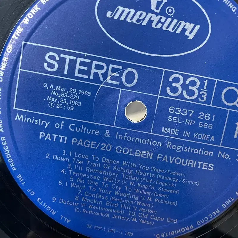 PATTI PAGE GOLDEN LP / AA6462