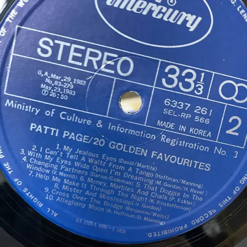 PATTI PAGE GOLDEN LP / AA6462