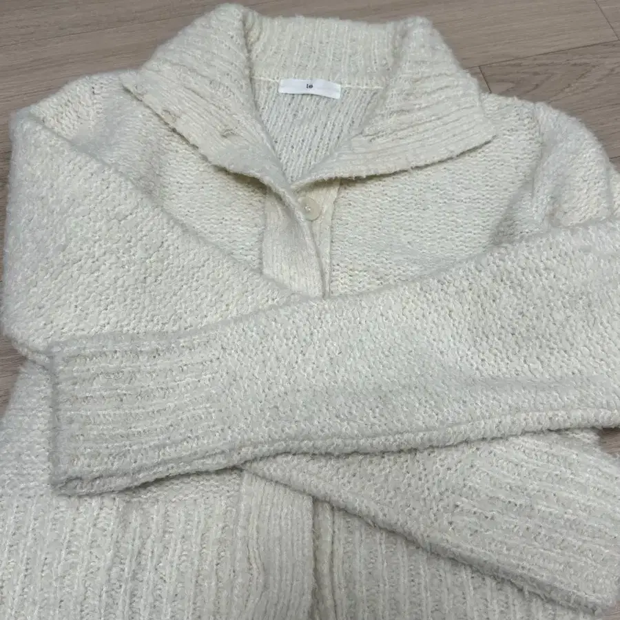 Le 르 high-neck hidden button cardigan