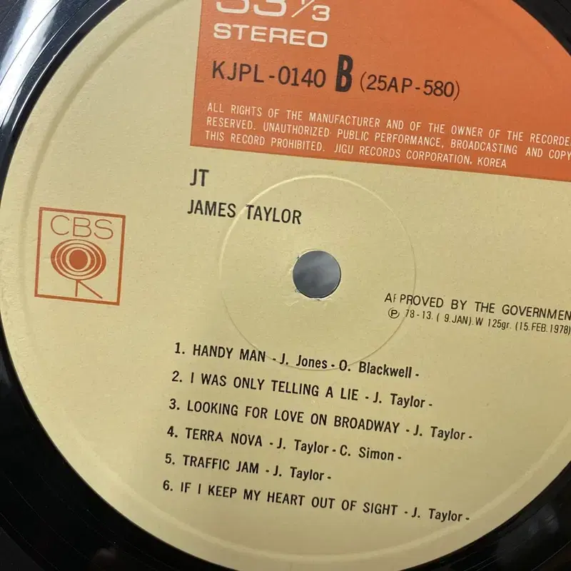 JAMES TAYLOR LP / AA6464