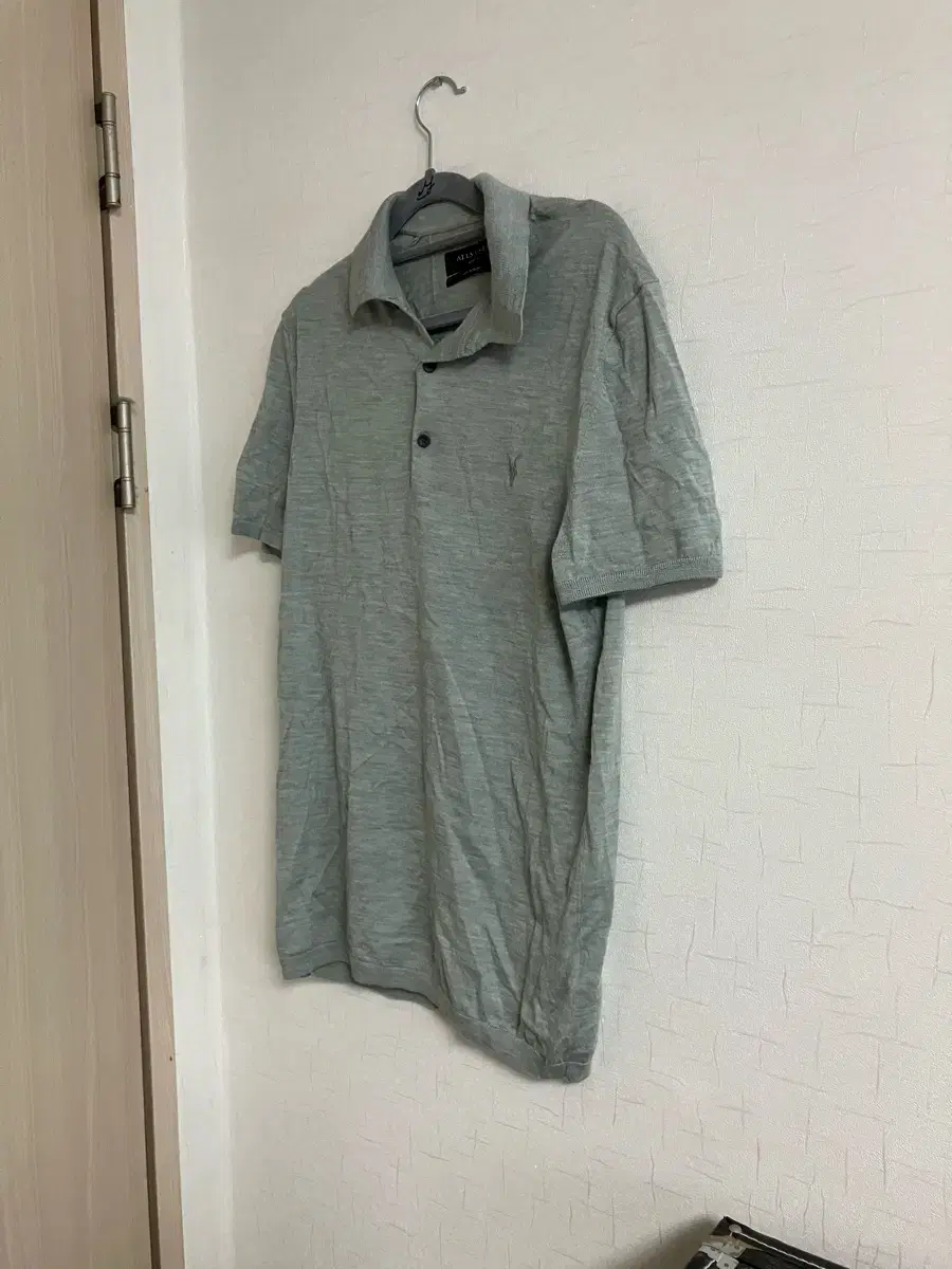 [New] All Saints Wool Knit Polo 2pairs size M (Mint+Haneul)