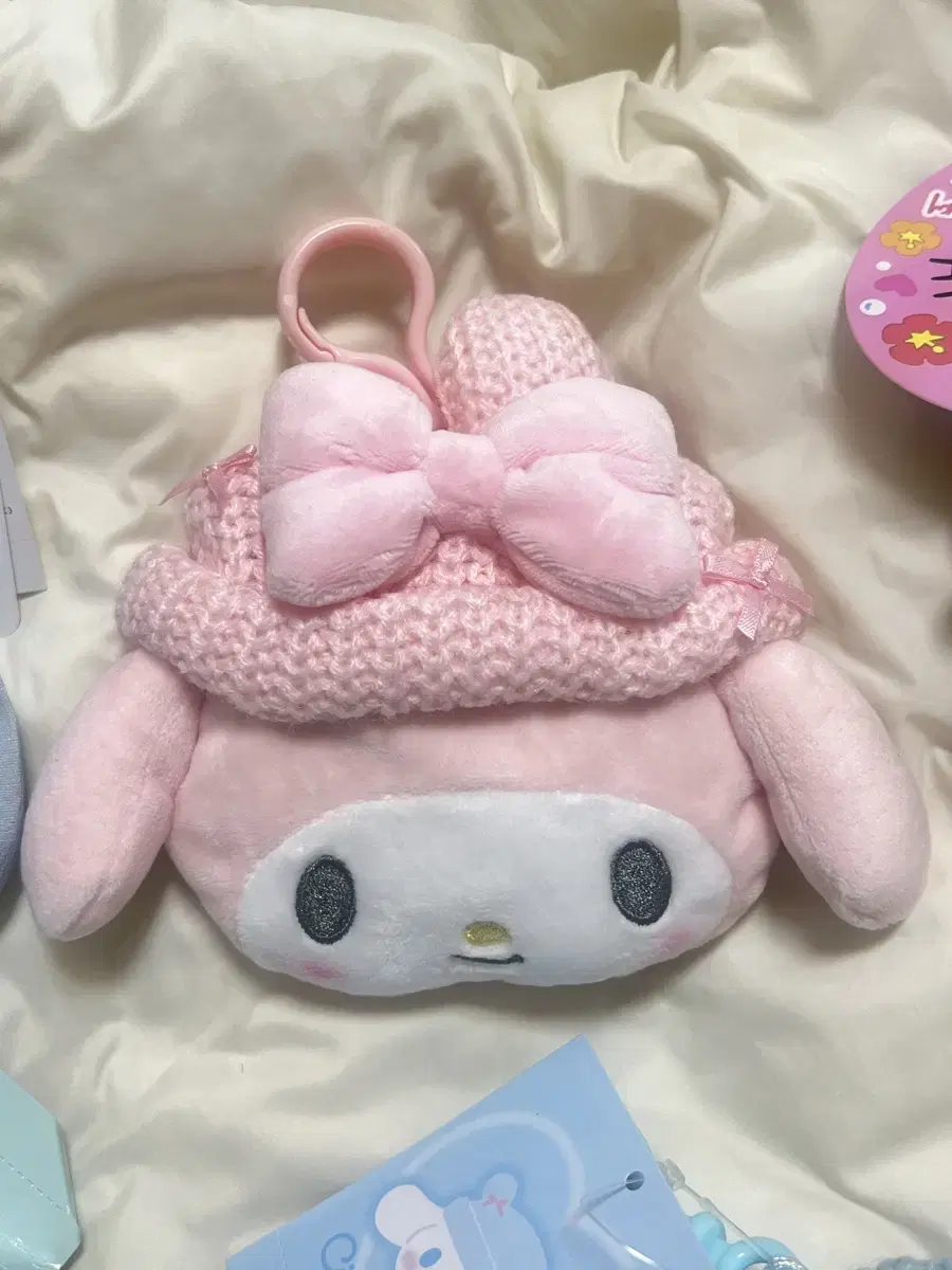 Sanrio Shop New My Melody Knitting Hat Coin Purse Keyring