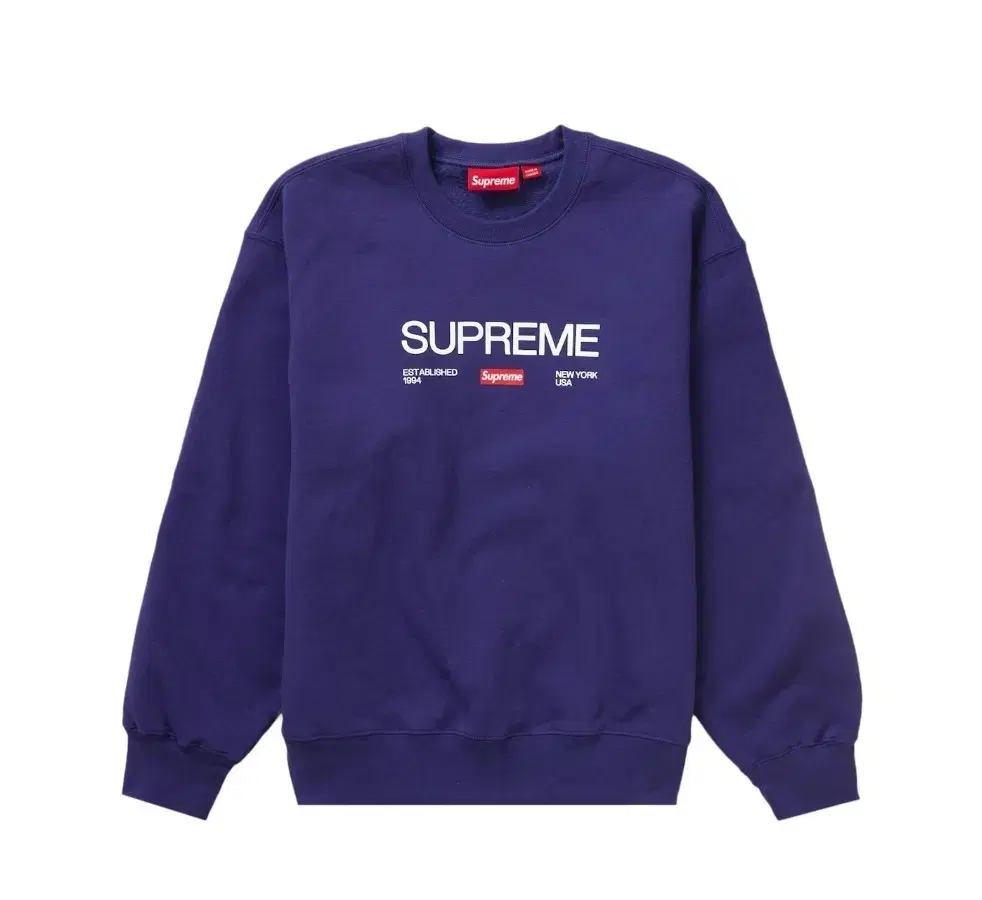 [XL] Supreme Establishment Crewneck Washed Navy Sweater