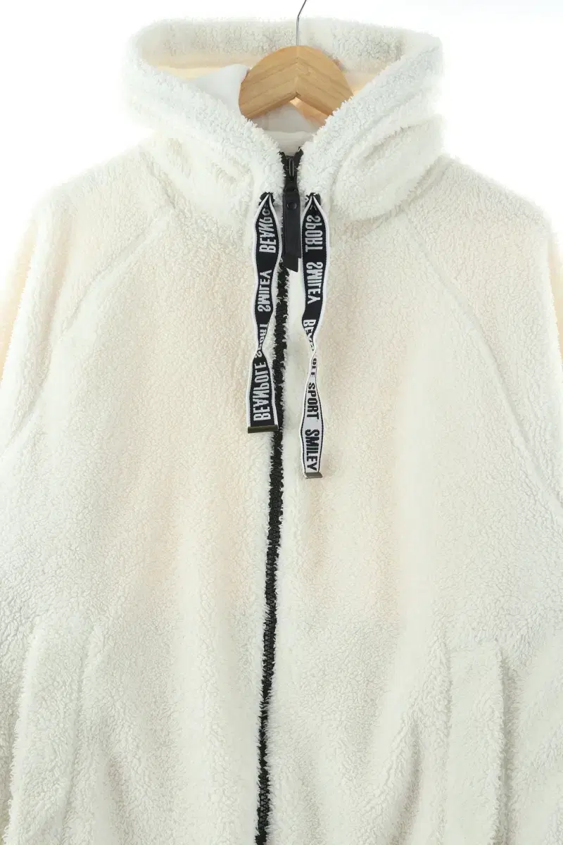 (M) Beanfall padded jumper jacket white fleece hoodie-106BD