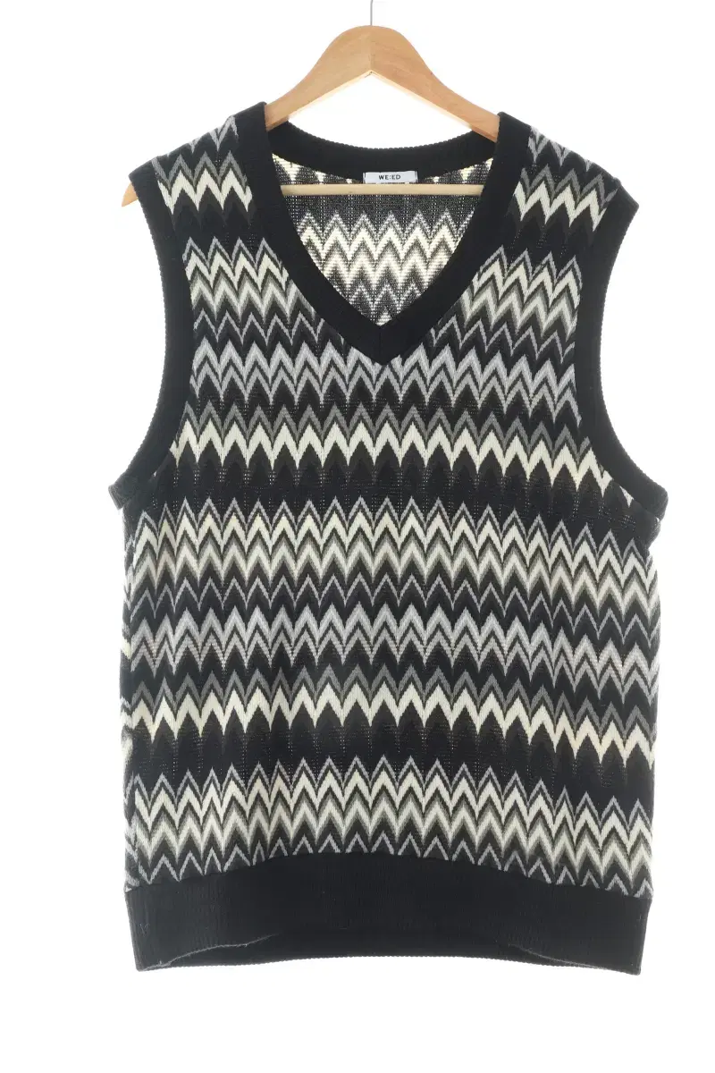 (M) BrandVintage Knit Vest Best Black Old School Design-10618