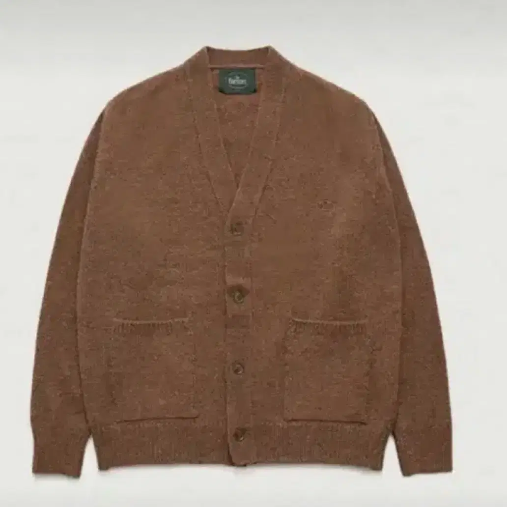 더바넷 shaggy dog knit cardigan camel 가디건