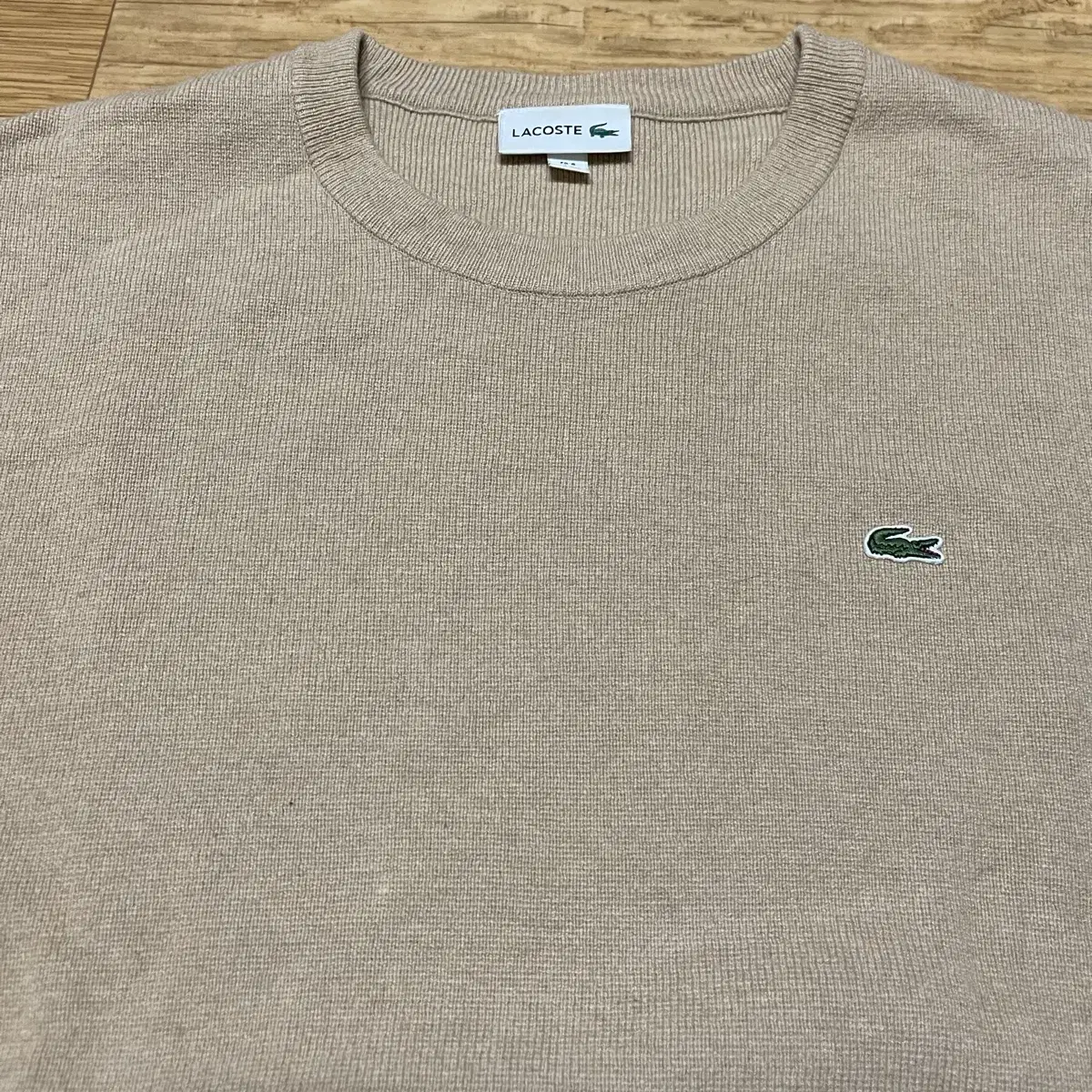 Lacoste Basic round pullover knit beige 110 size