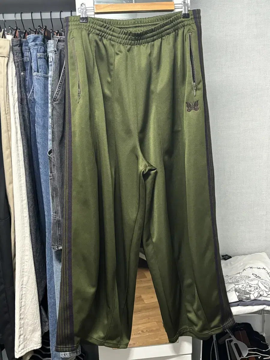 Needles HD Track Pants Olive L