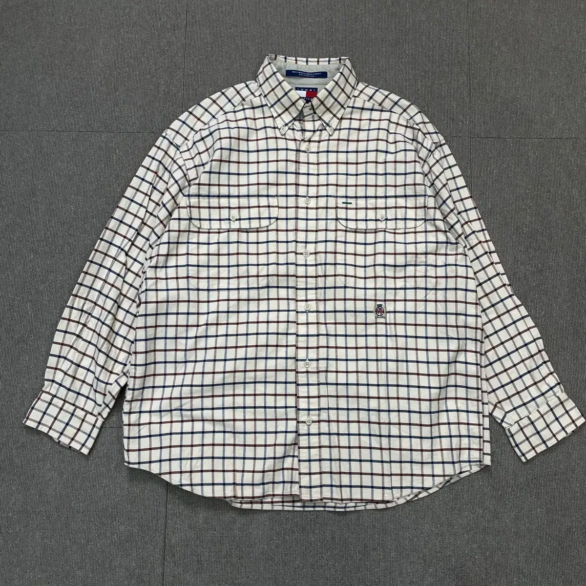 90s TOMMY Tommy Laurel Oxford Check Shirt