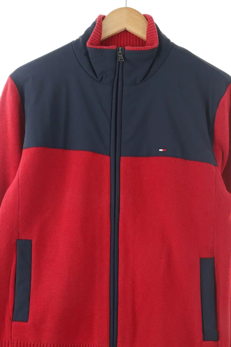 (S) Tommy Hilfiger Knit Zip-up Red Old School-10672