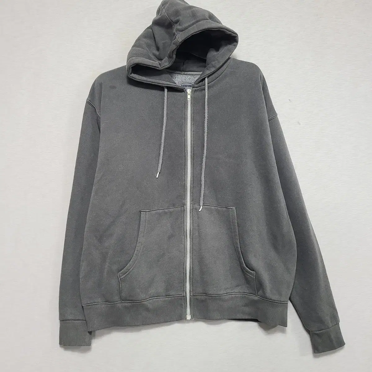 Cover brushed charcoal hoodie with zip-up m100 ㅡ1125