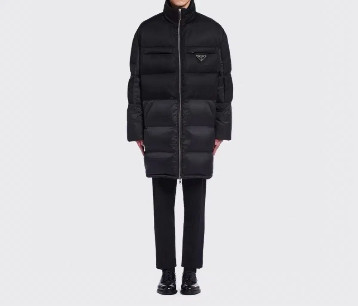 Prada Men's Two-tone Triangle logo down long puffer size M