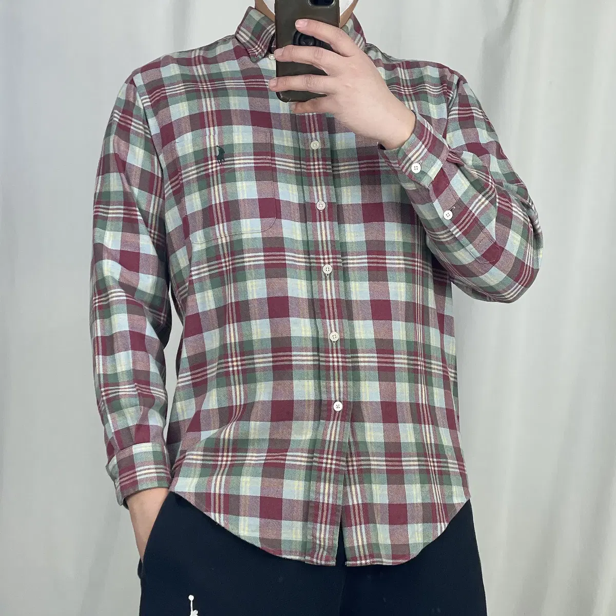 Polo Check Long Sleeve Shirt 90 .241123