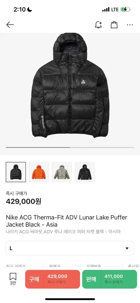 Nike ACG Thermafit Adv Luna Lake (DH3071-011) Large