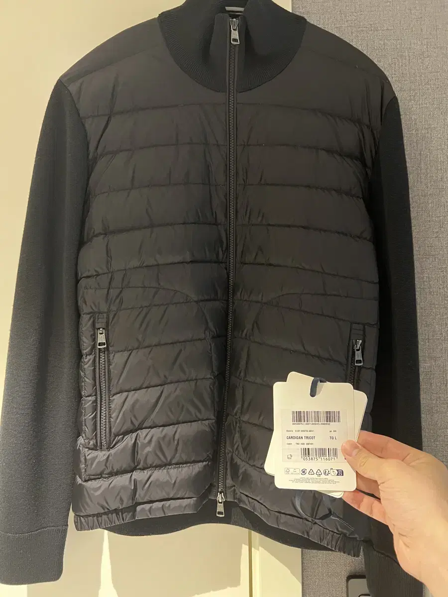 Moncler/23FW Black Knit Padding/L